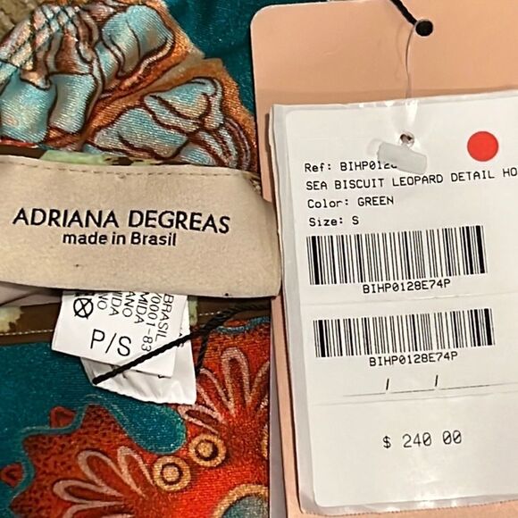 NWT ADRIANA DEGREAS Sea Biscuit High
Waisted Bikini Green Small - Picture 8 of 9